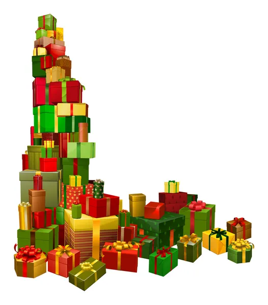 Navidad regalos esquina elemento de diseño — Vector de stock