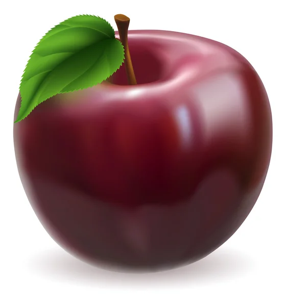Red apple illustration — Stock Vector