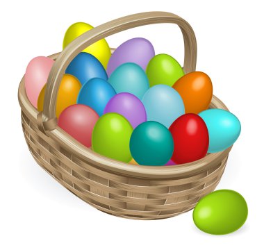 Easter eggs basket illustration clipart