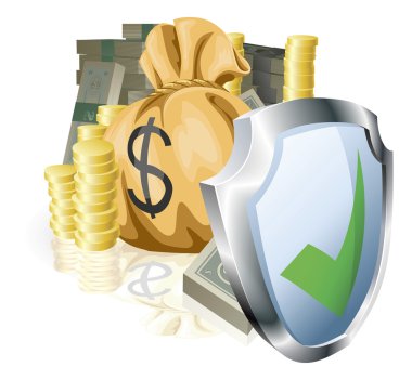 Secure money concept clipart