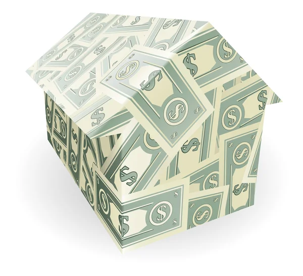 Dollar Bills Maison — Image vectorielle