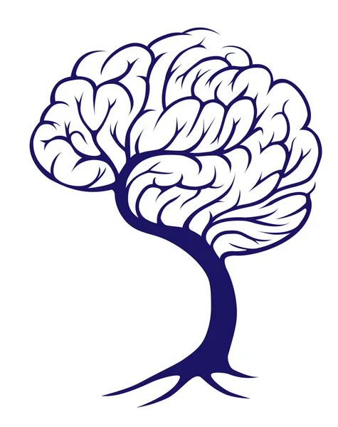 Cérebro de árvore — Vetor de Stock