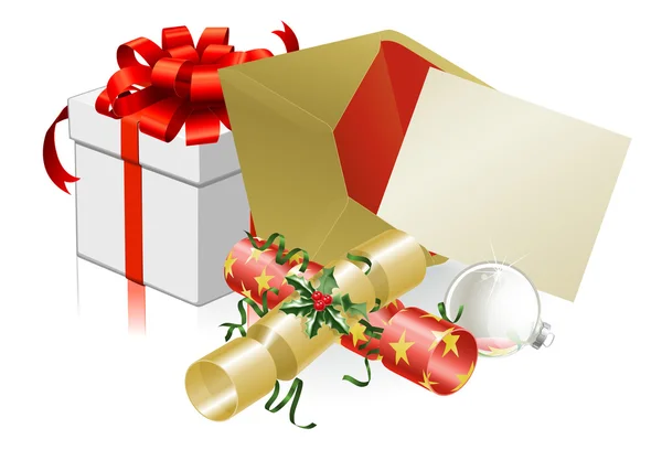 Carta de Natal ou cena de convite — Vetor de Stock