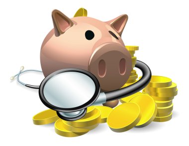 Financial health check concept clipart