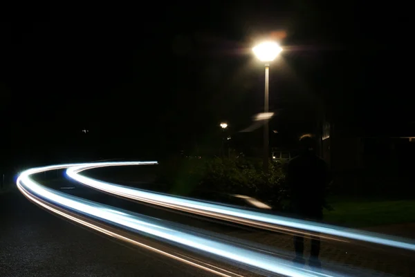 Blurred Lights On Street At Night