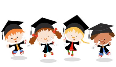 Graduated Kids clipart