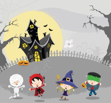 Happy Halloween Kids clipart