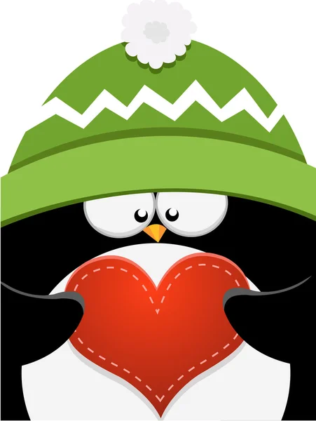 Grande amore pinguino — Vettoriale Stock