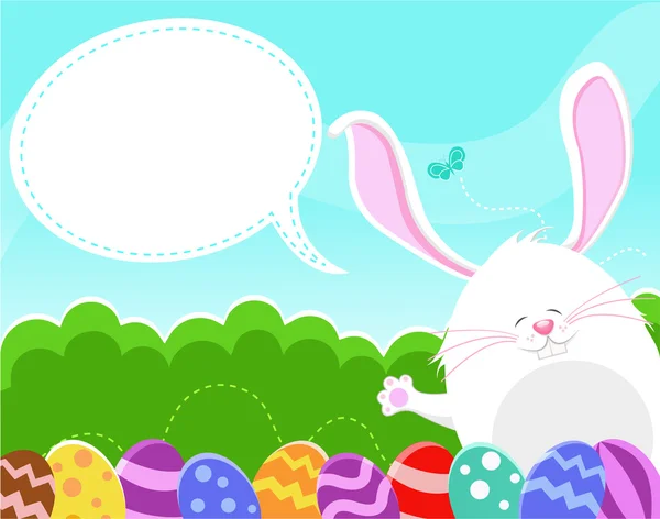 Bunny's Easter bericht — Stockvector