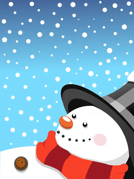 Happy Snowman — Stock Vector