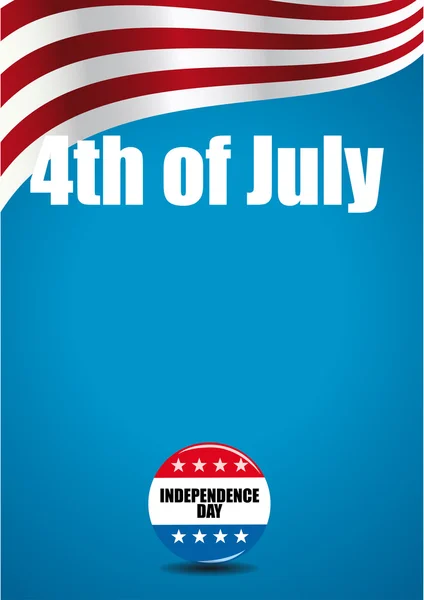 4 juillet - Affiche du jour de l'indépendance — Image vectorielle