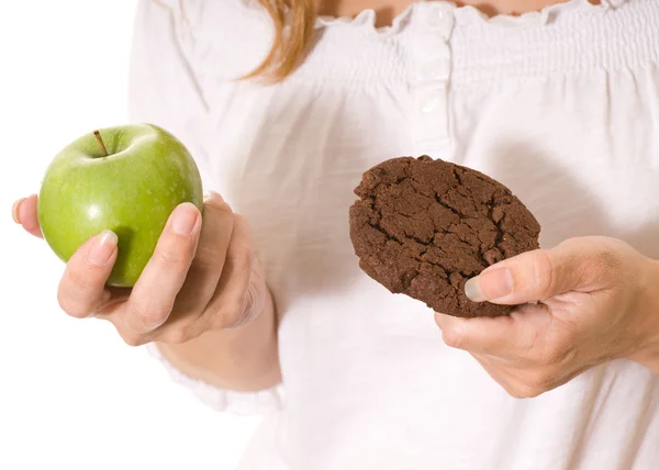 Apple and cookie — Stock Photo, Image
