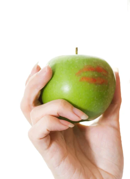 苹果的吻 — 图库照片