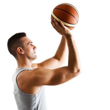 Basketball player portrait clipart