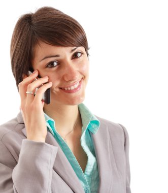 iş kadını telefon konuşma
