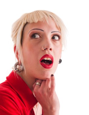 Surprised woman clipart