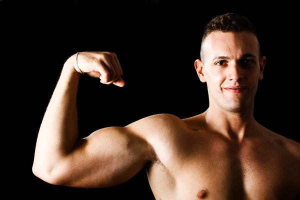Man weergegeven: biceps — Stockfoto