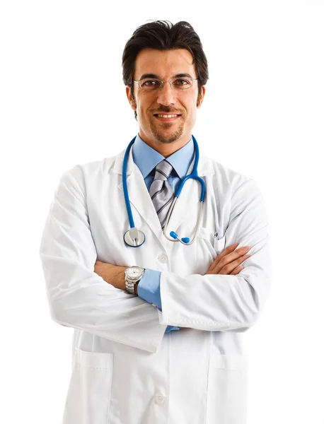 笑みを浮かべて医師の肖像画 — ストック写真