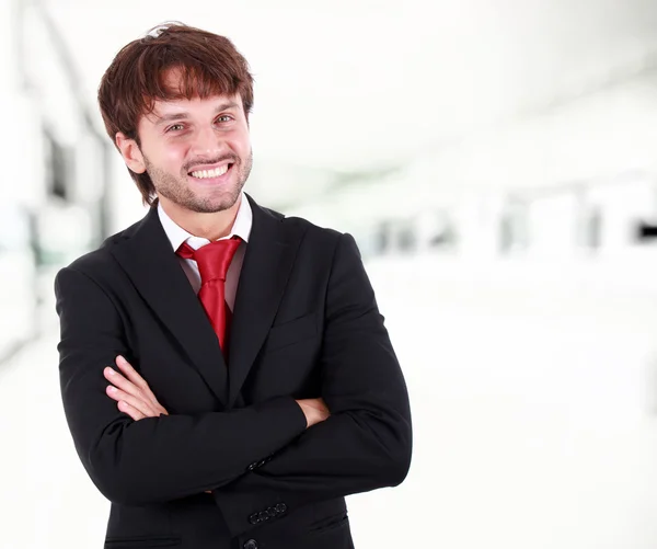 Young businessman smiling — Stock Photo, Image
