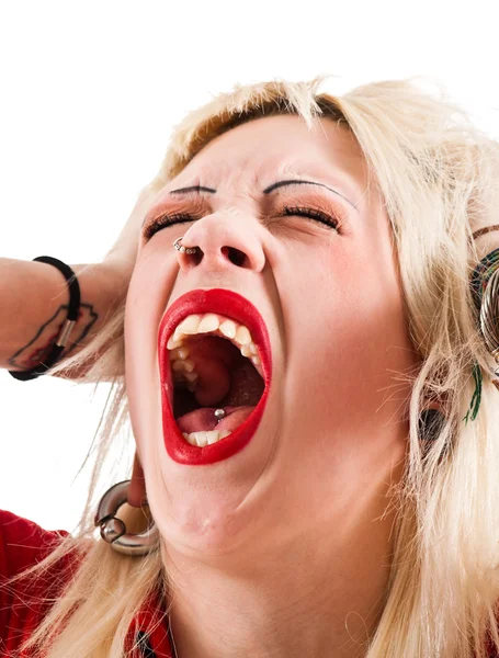 Screaming girl — Stock Photo, Image