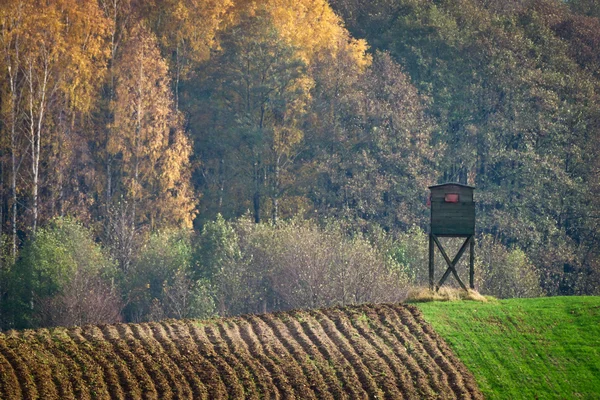 stock image Outpost in the meadow in autumn