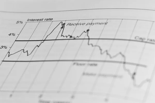 Interest rate graph — Stock Photo, Image