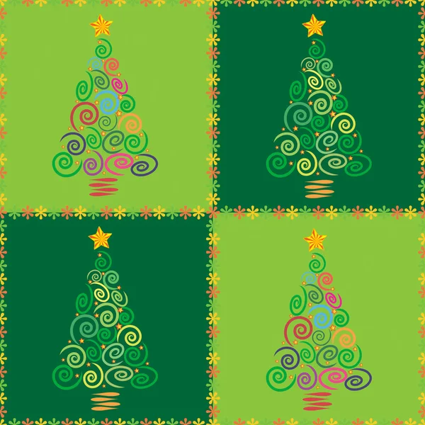 Christmas tree seamless — Stock Vector