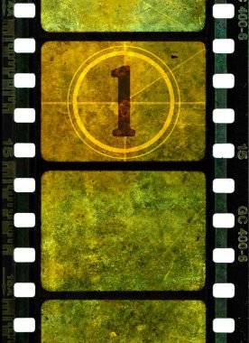 Vintage 35mm movie film reel clipart