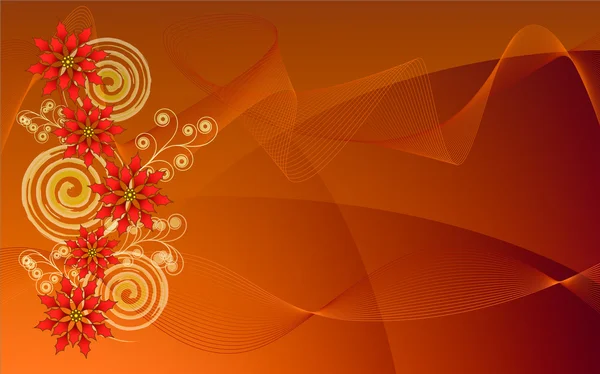 Spiral poinsettias abstract background — Stock Photo, Image