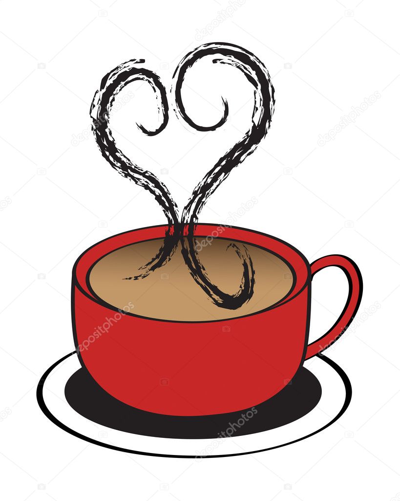 Coffee Cup Heart — Stock Photo © agcuesta1 #7624057