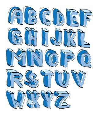 Cartoon alphabet clipart