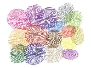 Color fingerprints clipart