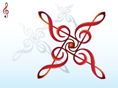 Abstract musical theme clipart