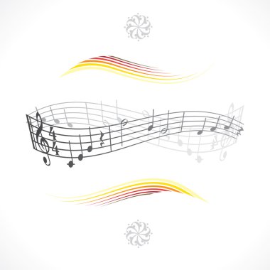 Abstract musical theme clipart