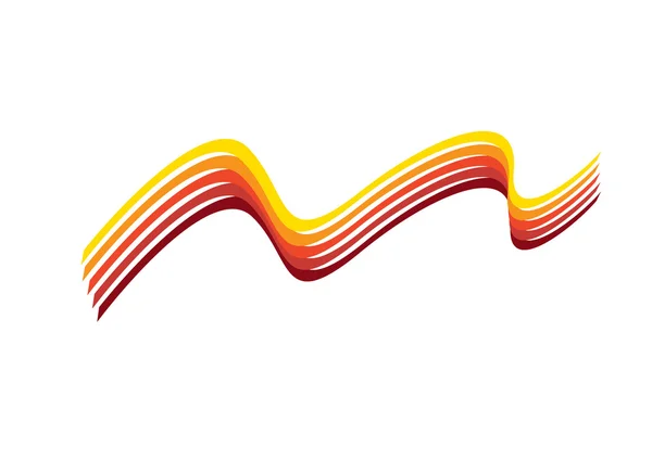 Líneas de onda de color — Vector de stock