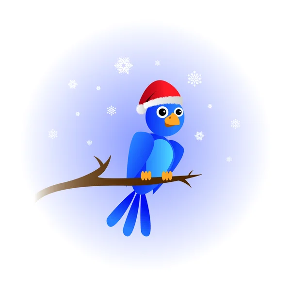 Bird on tree — Stock Vector