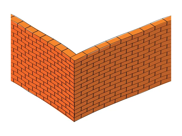 Izometrické cihlová zeď — Stockový vektor