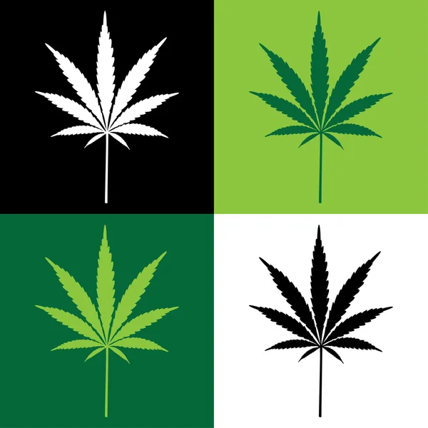 Foglia di cannabis — Vettoriale Stock