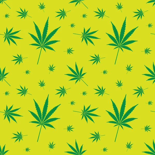 Cannabis leaf pattern — Stock Vector