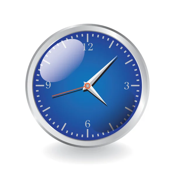 Λαμπερό μεταλλικό ρολόι — Διανυσματικό Αρχείο
