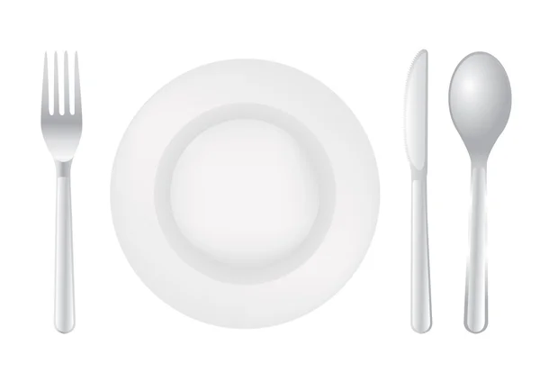 Cutlery cuillère couteau fourchette — Image vectorielle