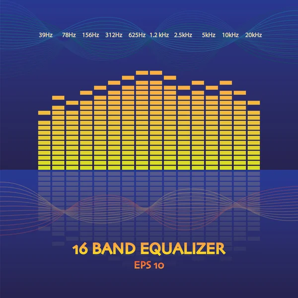 16 band equalizer — Stock Vector