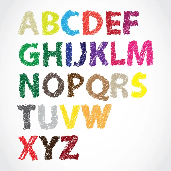 Kleur alfabet — Stockvector