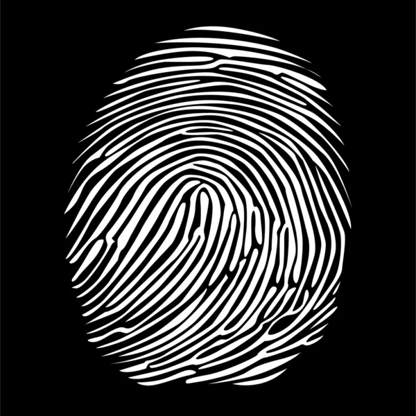 Fingerprint in negatieve — Stockvector