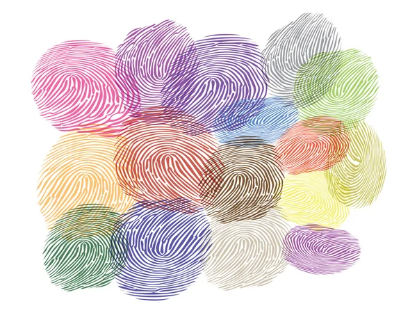 Color fingerprints — Stock Vector