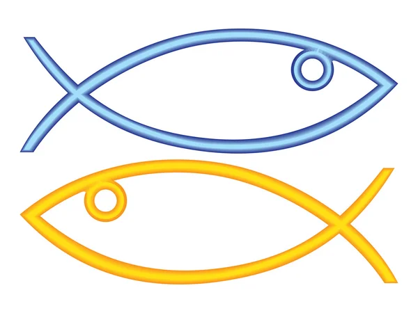 Hıristiyan balıklar — Stok Vektör