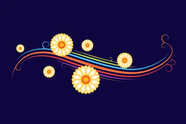 Arrière-rond floral — Image vectorielle