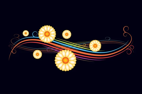 Arrière-rond floral — Image vectorielle