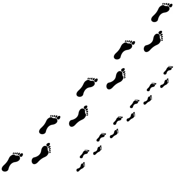 Footprint trace — Stock Vector