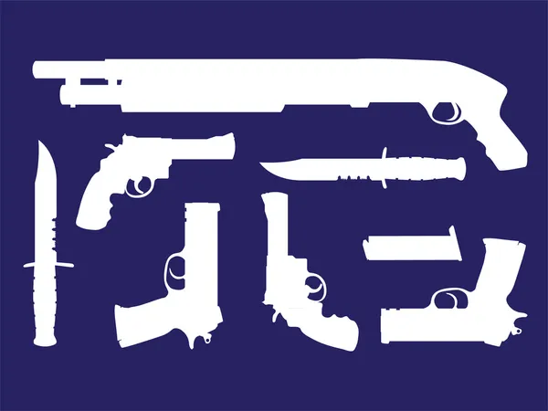 Sylwetka broń — Wektor stockowy